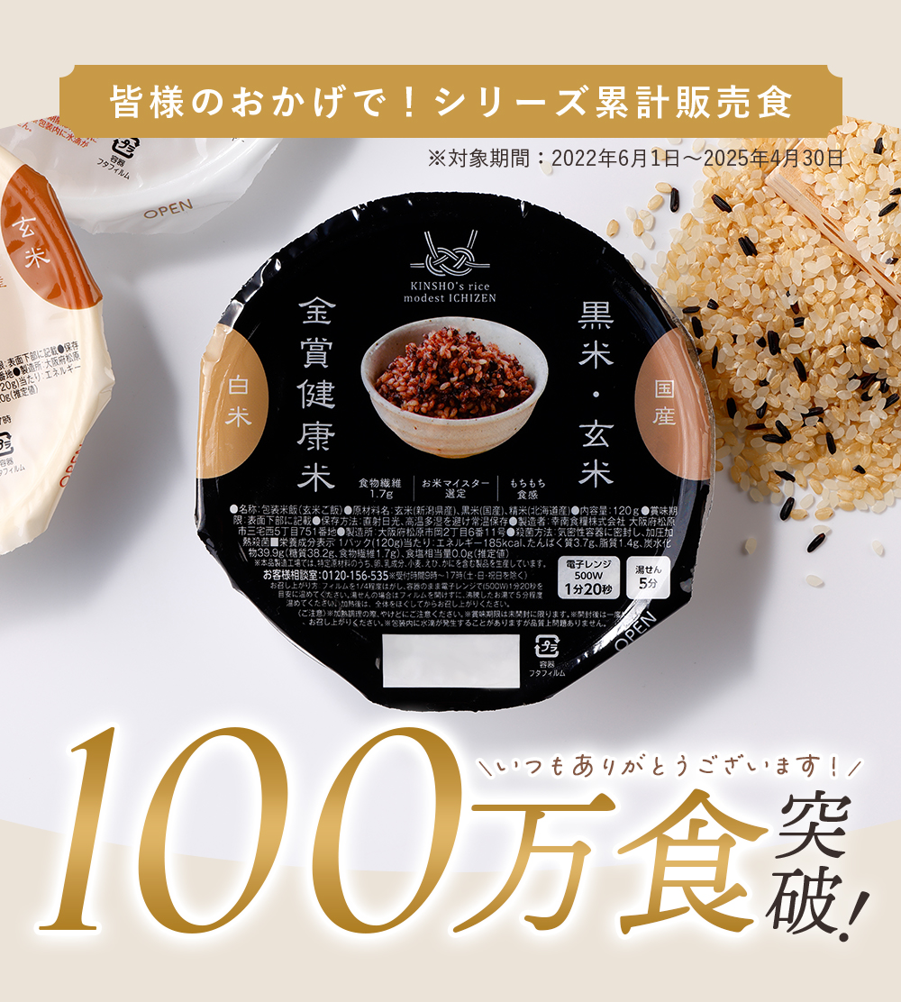 100万食突破